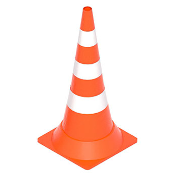 Конус дорожный 750 мм с тремя светоотражающими полосами